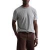 image:imageAG Adriano Goldschmied Mens Como Double Layer Classic Fit SS Crew Neck TShirtHeather GreyTrue White