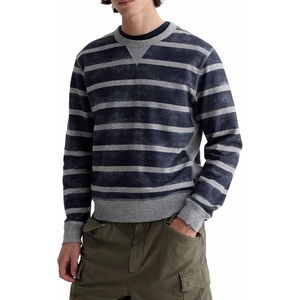 image:imageAG Adriano Goldschmied Mens Blake Crew SweatshirtNavyGrey Stripe