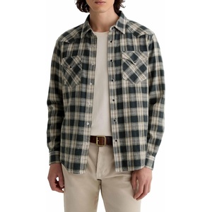 image:imageAG Adriano Goldschmied Mens Huston Classic Fit Western ShirtCharcoal Grey Multi
