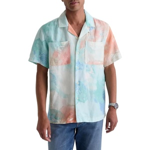 image:imageAG Adriano Goldschmied Mens Marco Relaxed Fit Camp ShirtPoolside Aqua