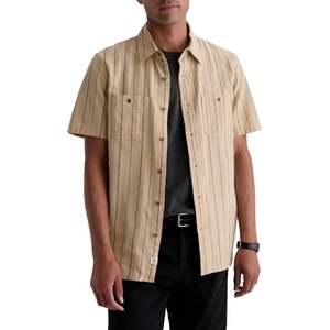 image:imageAG Adriano Goldschmied Mens Mason SS Classic Fit Work ShirtNaturalBlack Stripe
