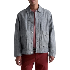 image:imageAG Adriano Goldschmied Mens Sid Pleated Trucker JacketSterling