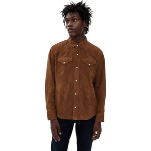 image:imageAG Mens Elias Western Goat Suede OvershirtCanyon Amber