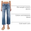 image:imageAG Adriano Goldschmied Womens Saige Mid Rise Wide Leg JeansPostcard