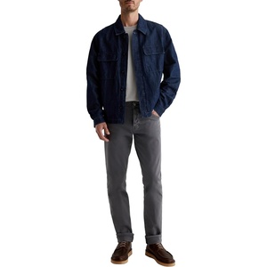 image:imageAG Adriano Goldschmied Mens Everett Slim Straight Selvage JeanSulfur Storm Grey