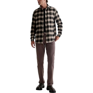 image:imageAG Adriano Goldschmied Mens Everett Slim Straight Sueded Sateen PantBerry Brown
