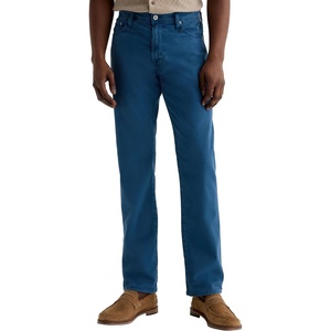 image:imageAG Adriano Goldschmied Mens Everett Slim Straight Sueded Sateen PantSulfur Deep Sea