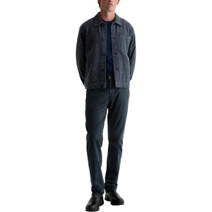 image:imageAG Adriano Goldschmied Mens Everett Slim Straight Sueded Sateen PantSulfur Melange Smoke