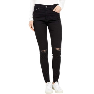 image:imageAG Adriano Goldschmied Womens Farrah High Rise Skinny Ankle Jeans1yr Midnight Black Destructed