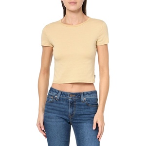 image:imageAG Adriano Goldschmied Womens Hutton CrewPencil Stripe Aspen YellowEx