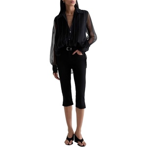 image:imageAG Adriano Goldschmied Womens Maisie MidRise CapriSuper Black