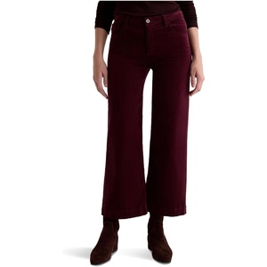 image:imageAG Adriano Goldschmied Womens Saige MidRise Wide Leg Crop PantsWinery