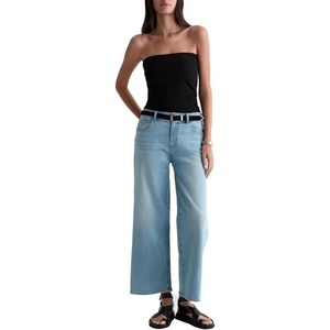 image:imageAG Adriano Goldschmied Womens Saige MidRise Wide Leg CropBrix