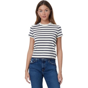 image:imageAG Jeans Sadie Crew 90s Vintage Crop Short Sleeve TShirtIvory DustDeep Navy