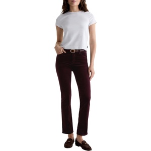 image:imageAG Womens Mari Mid Rise Slim Straight Jean in Winery Winery Size 27 Inseam 29