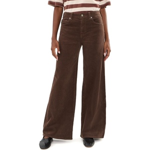image:imageALMOSTGOLF AG Womens Saige Corduroy Wide Leg PantsWood Brown