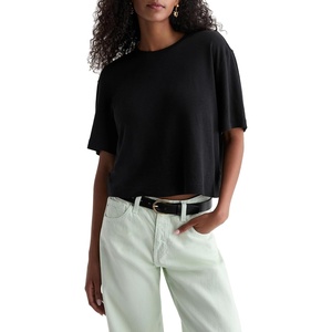 image:imageAG Adriano Goldschmied Womens Charli Crew Relaxed SS TeeSuper Black