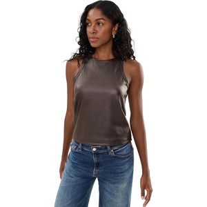 image:imageAG Adriano Goldschmied Womens Michelle HighNeck TankLtt Lt Burnt Umber